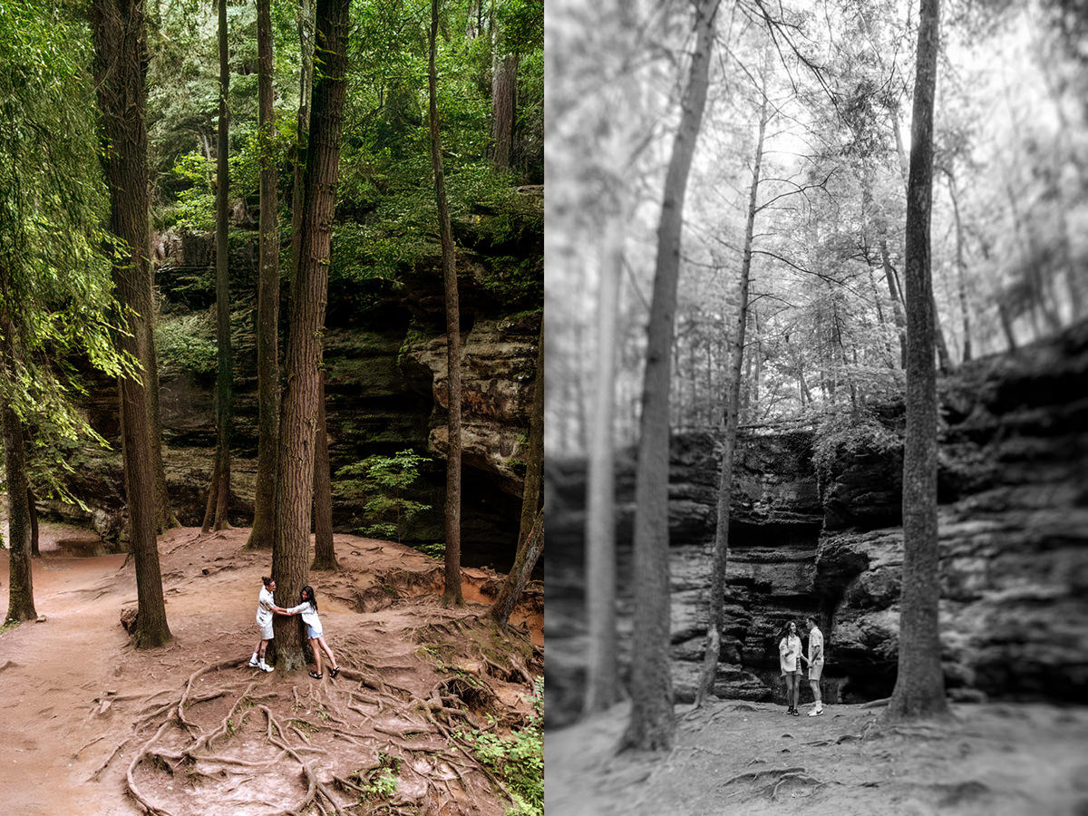 Old Mans Cave Hocking Hills Summer Engagement Portrait Session Elizabeth Nihiser Photography