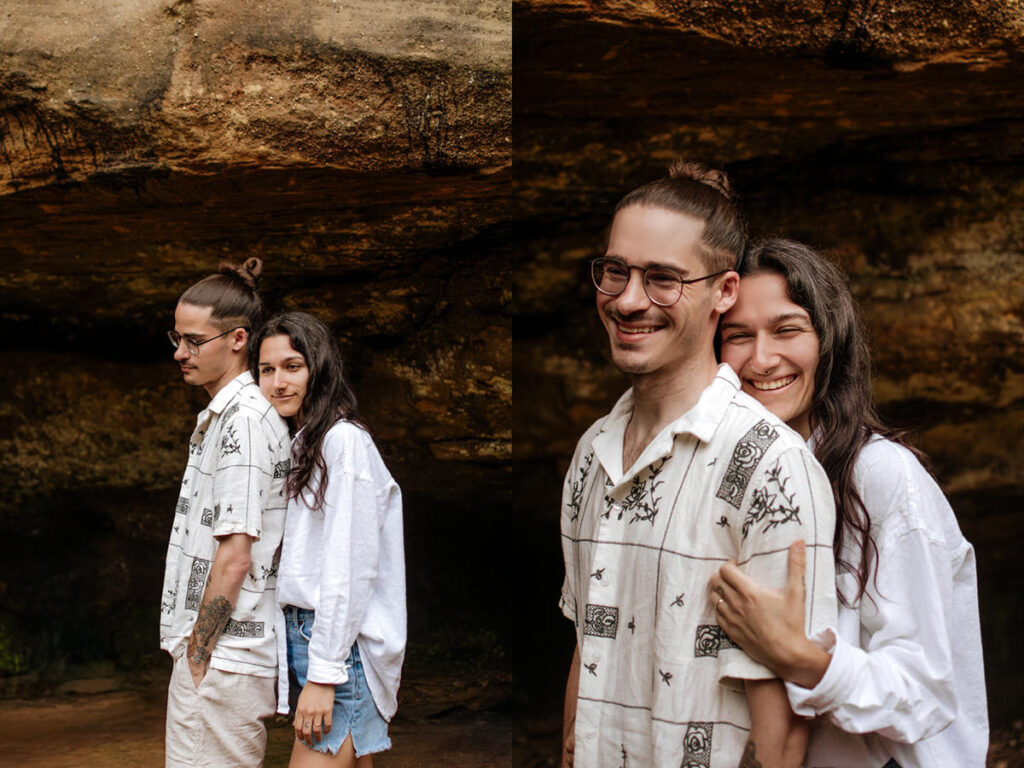 Old Mans Cave Hocking Hills Summer Engagement Portrait Session Elizabeth Nihiser Photography