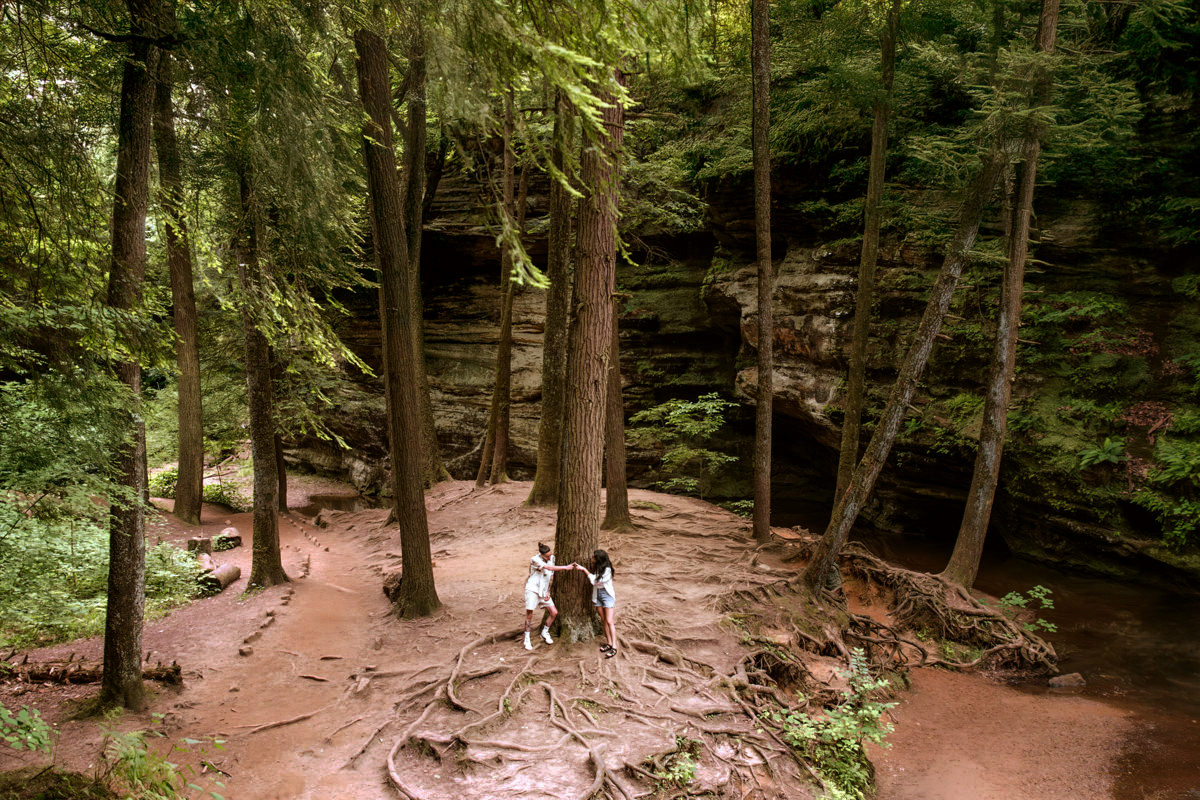 Old Mans Cave Hocking Hills Summer Engagement Portrait Session Elizabeth Nihiser Photography