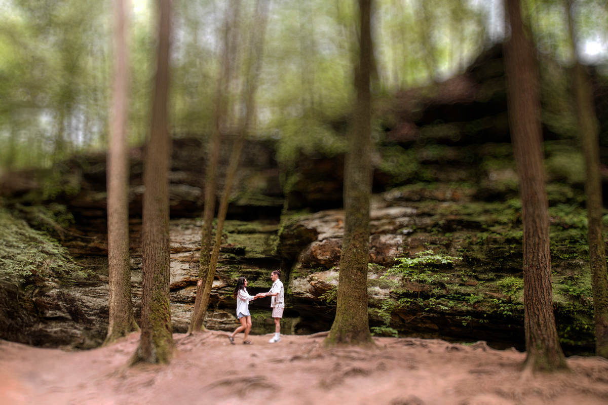 Old Mans Cave Hocking Hills Summer Engagement Portrait Session Elizabeth Nihiser Photography