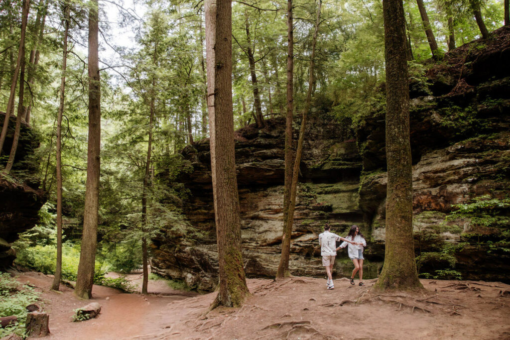 Old Mans Cave Hocking Hills Summer Engagement Portrait Session Elizabeth Nihiser Photography