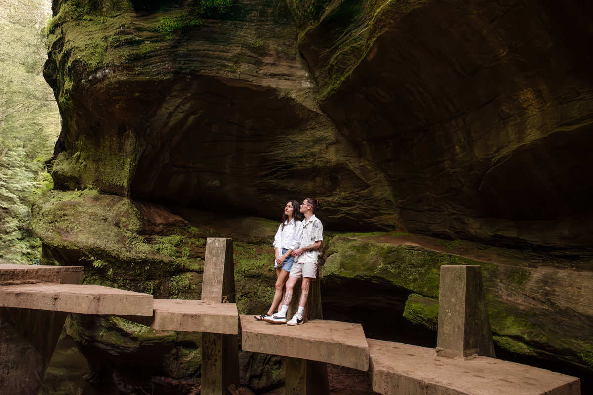 Old Mans Cave Hocking Hills Summer Engagement Portrait Session Elizabeth Nihiser Photography