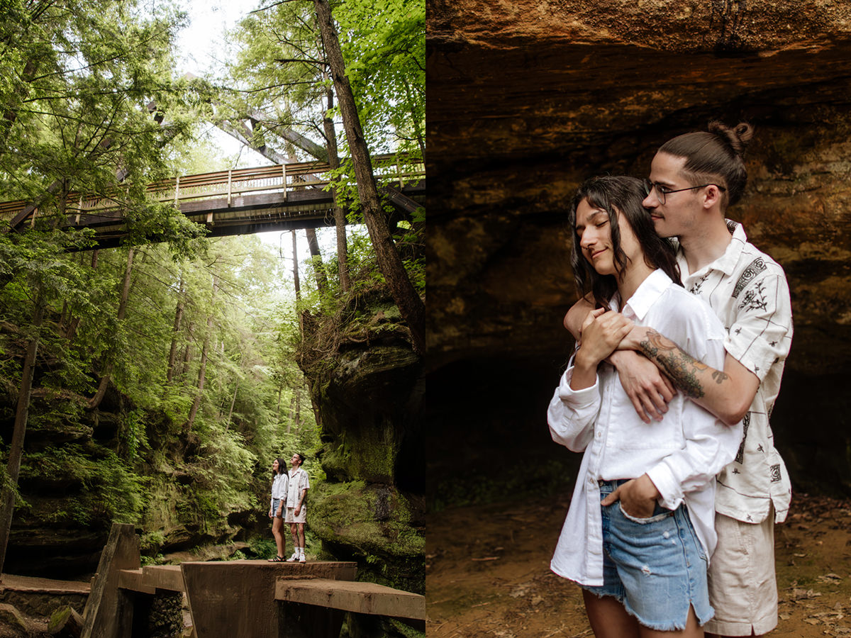 Old Mans Cave Hocking Hills Summer Engagement Portrait Session Elizabeth Nihiser Photography