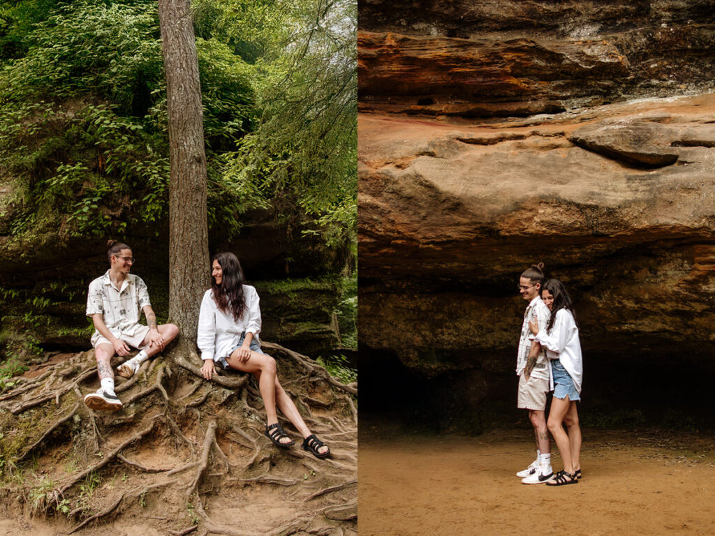 Old Mans Cave Hocking Hills Summer Engagement Portrait Session Elizabeth Nihiser Photography