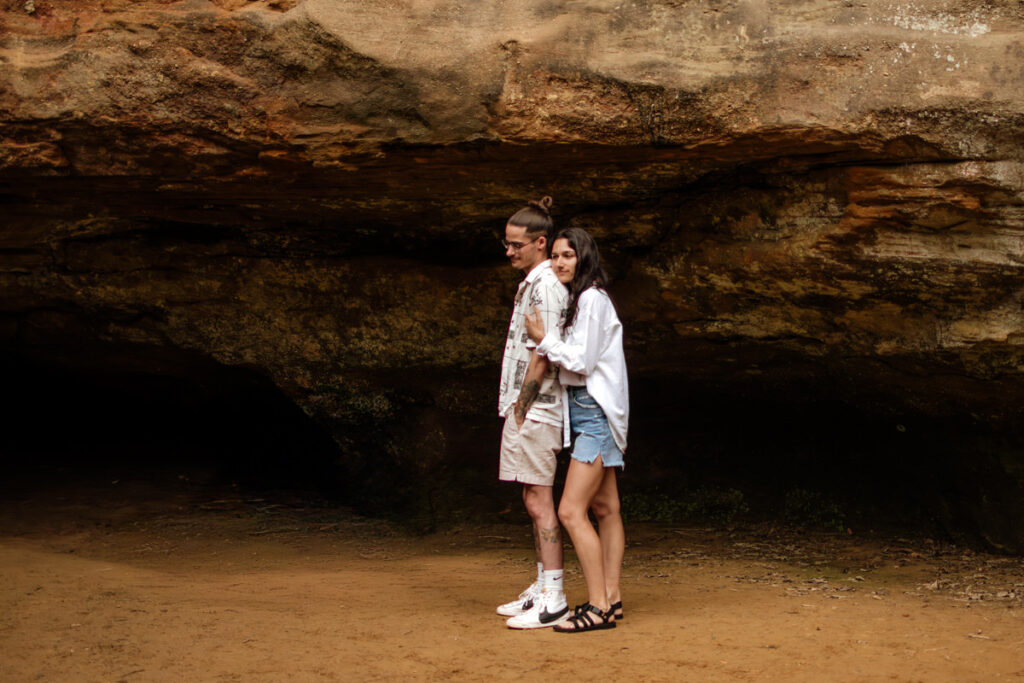 Old Mans Cave Hocking Hills Summer Engagement Portrait Session Elizabeth Nihiser Photography