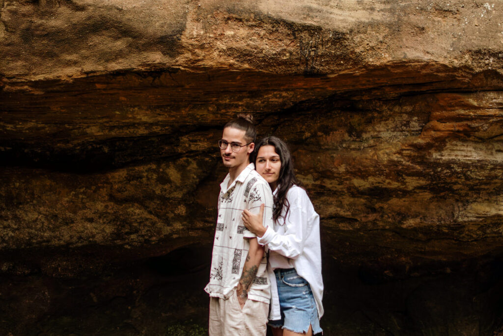 Old Mans Cave Hocking Hills Summer Engagement Portrait Session Elizabeth Nihiser Photography