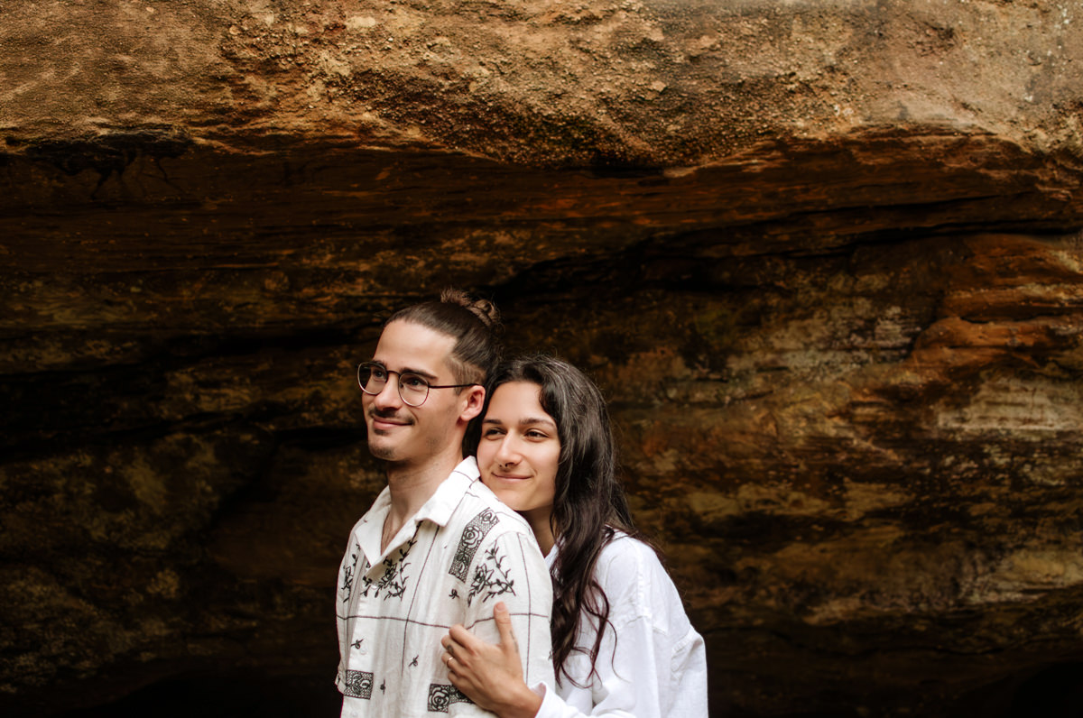 Old Mans Cave Hocking Hills Summer Engagement Portrait Session Elizabeth Nihiser Photography