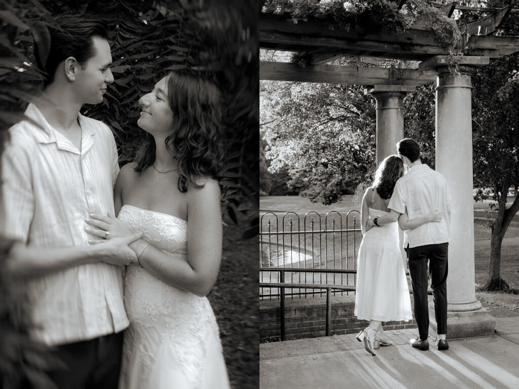 Schiller Park Columbus Ohio Engagement Photos Elizabeth Nihiser Photography Romantic Comedy Central Park Cute Whimsical Fun Love Joy Happy Beautiful Artistic Film Motion Blur Classic Modern Golden Hour Dress Outfit Inspo Inspiration Pinterest Travel Best Ring