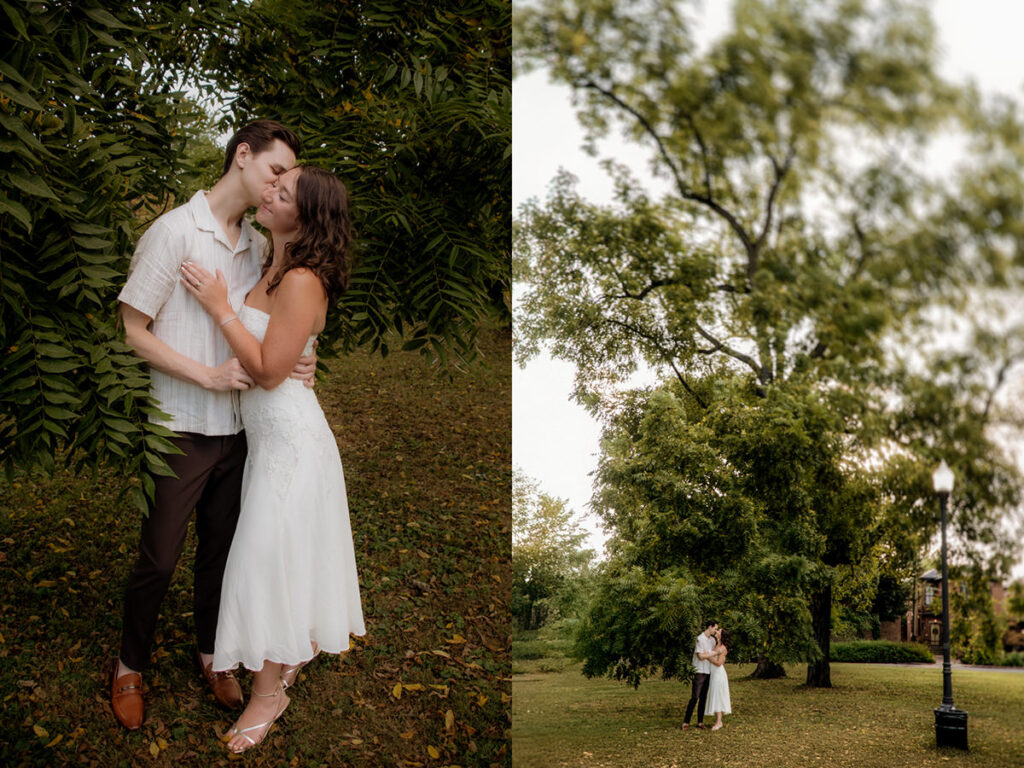 Schiller Park Columbus Ohio Engagement Photos Elizabeth Nihiser Photography Romantic Comedy Central Park Cute Whimsical Fun Love Joy Happy Beautiful Artistic Film Motion Blur Classic Modern Golden Hour Dress Outfit Inspo Inspiration Pinterest Travel Best Ring