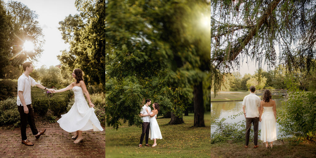 Schiller Park Columbus Ohio Engagement Photos Elizabeth Nihiser Photography Romantic Comedy Central Park Cute Whimsical Fun Love Joy Happy Beautiful Artistic Film Motion Blur Classic Modern Golden Hour Dress Outfit Inspo Inspiration Pinterest Travel Best Ring