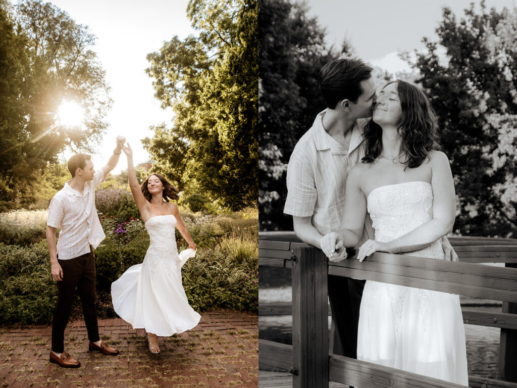 Schiller Park Columbus Ohio Engagement Photos Elizabeth Nihiser Photography Romantic Comedy Central Park Cute Whimsical Fun Love Joy Happy Beautiful Artistic Film Motion Blur Classic Modern Golden Hour Dress Outfit Inspo Inspiration Pinterest Travel Best Ring