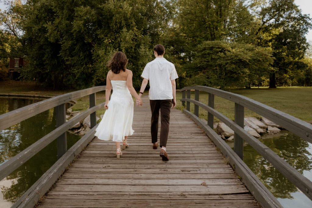 Schiller Park Columbus Ohio Engagement Photos Elizabeth Nihiser Photography Romantic Comedy Central Park Cute Whimsical Fun Love Joy Happy Beautiful Artistic Film Motion Blur Classic Modern Golden Hour Dress Outfit Inspo Inspiration Pinterest Travel Best Ring
