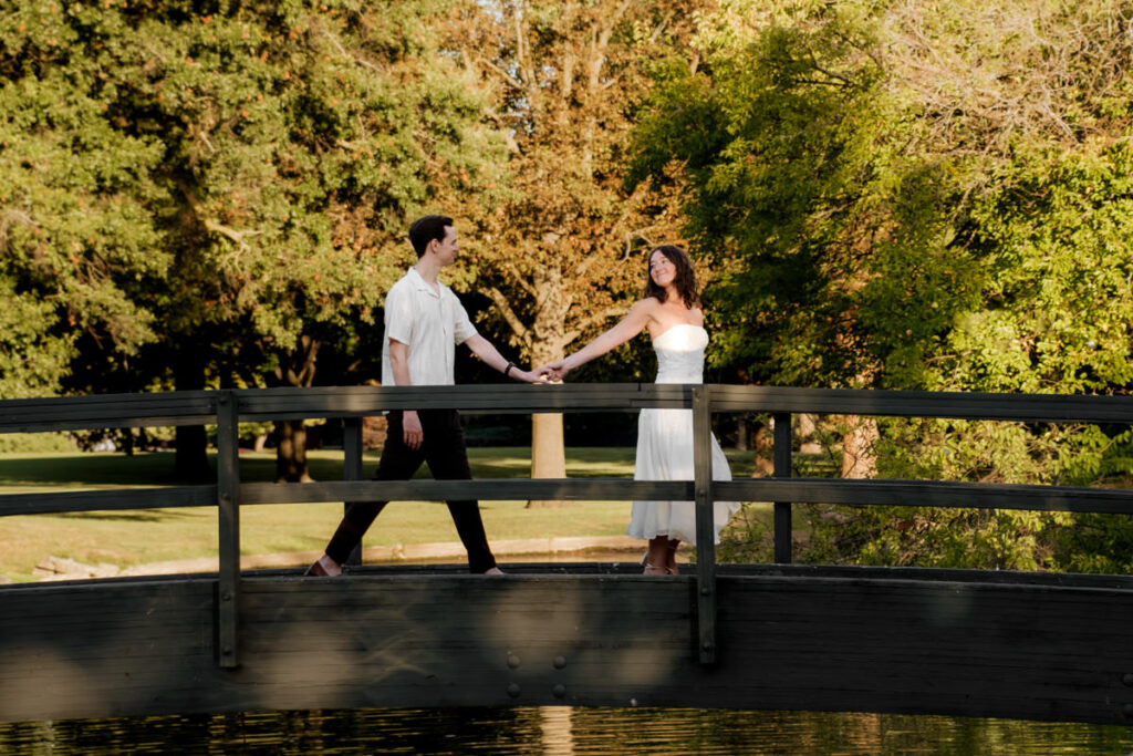 Schiller Park Columbus Ohio Engagement Photos Elizabeth Nihiser Photography Romantic Comedy Central Park Cute Whimsical Fun Love Joy Happy Beautiful Artistic Film Motion Blur Classic Modern Golden Hour Dress Outfit Inspo Inspiration Pinterest Travel Best Ring