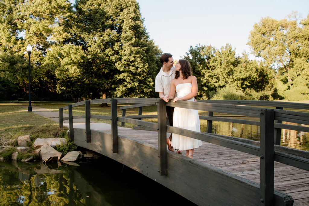 Schiller Park Columbus Ohio Engagement Photos Elizabeth Nihiser Photography Romantic Comedy Central Park Cute Whimsical Fun Love Joy Happy Beautiful Artistic Film Motion Blur Classic Modern Golden Hour Dress Outfit Inspo Inspiration Pinterest Travel Best Ring