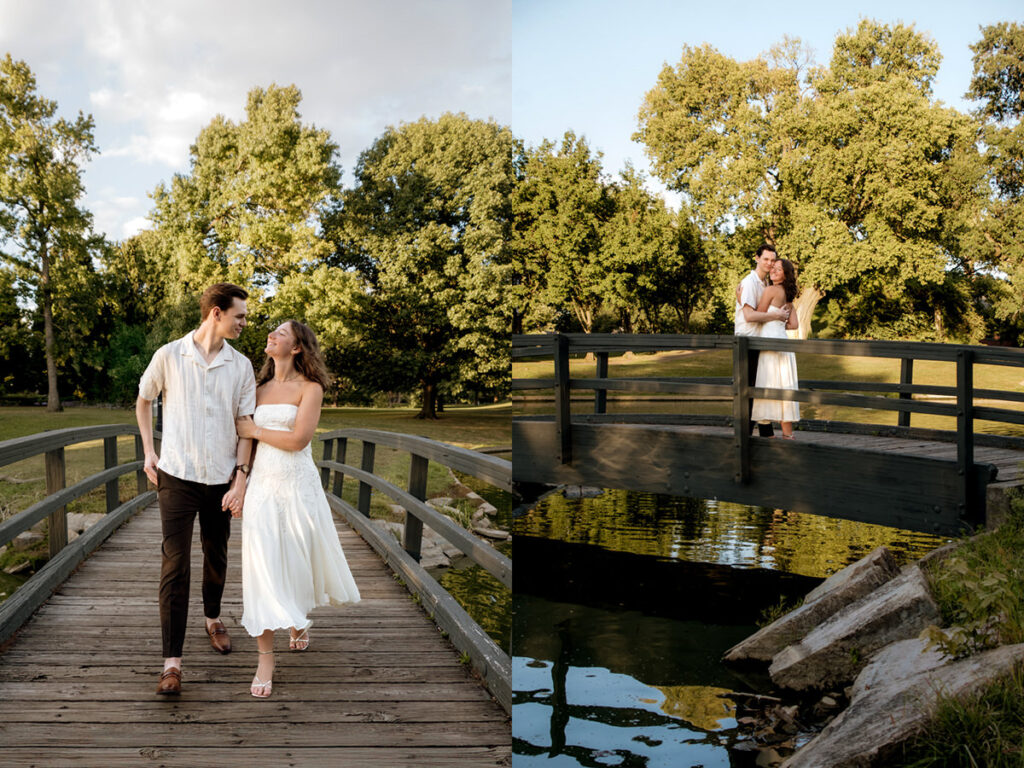 Schiller Park Columbus Ohio Engagement Photos Elizabeth Nihiser Photography Romantic Comedy Central Park Cute Whimsical Fun Love Joy Happy Beautiful Artistic Film Motion Blur Classic Modern Golden Hour Dress Outfit Inspo Inspiration Pinterest Travel Best Ring