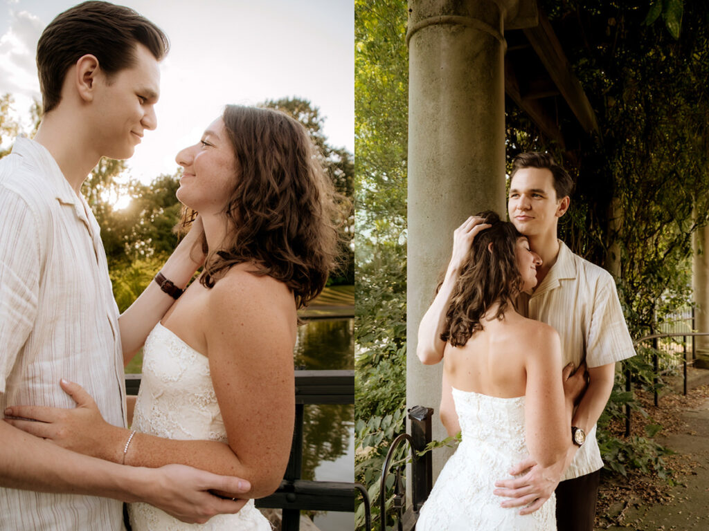 Schiller Park Columbus Ohio Engagement Photos Elizabeth Nihiser Photography Romantic Comedy Central Park Cute Whimsical Fun Love Joy Happy Beautiful Artistic Film Motion Blur Classic Modern Golden Hour Dress Outfit Inspo Inspiration Pinterest Travel Best Ring