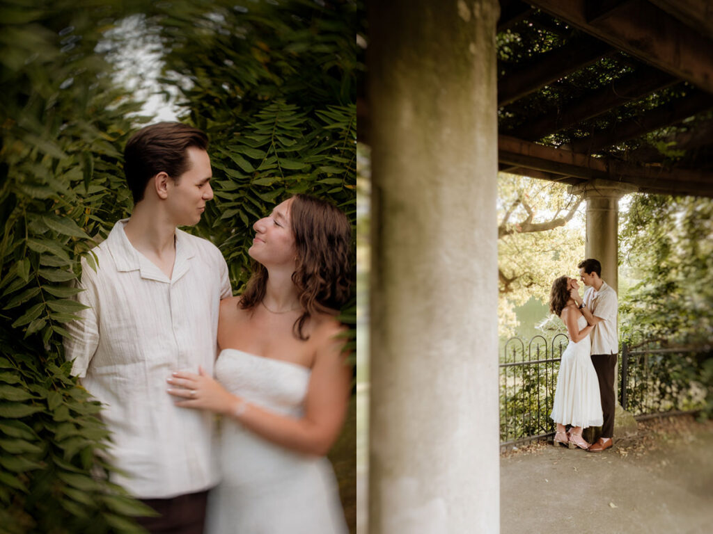 Schiller Park Columbus Ohio Engagement Photos Elizabeth Nihiser Photography Romantic Comedy Central Park Cute Whimsical Fun Love Joy Happy Beautiful Artistic Film Motion Blur Classic Modern Golden Hour Dress Outfit Inspo Inspiration Pinterest Travel Best Ring