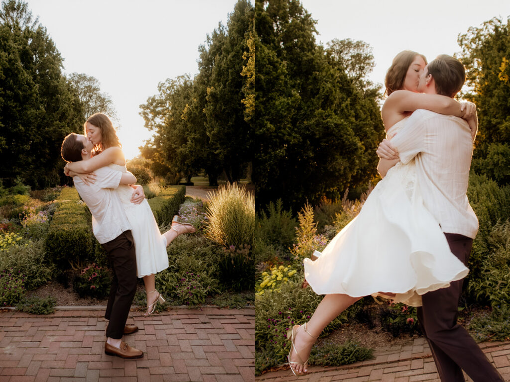 Schiller Park Columbus Ohio Engagement Photos Elizabeth Nihiser Photography Romantic Comedy Central Park Cute Whimsical Fun Love Joy Happy Beautiful Artistic Film Motion Blur Classic Modern Golden Hour Dress Outfit Inspo Inspiration Pinterest Travel Best Ring