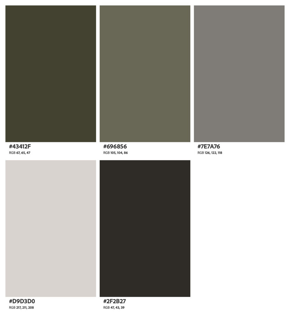 A minimalist color palette featuring oatmeal, charcoal, and warm taupe, emphasizing how to use neutral tones and rich fabric textures in outdoor photography.